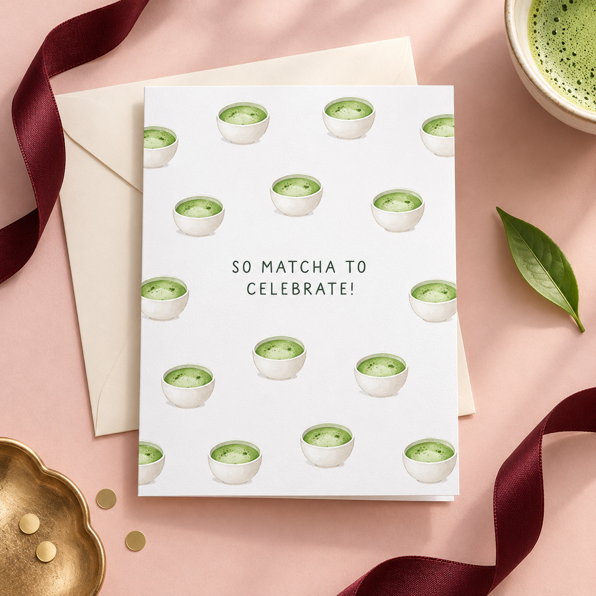 So Matcha to Celebrate Congratulations Card