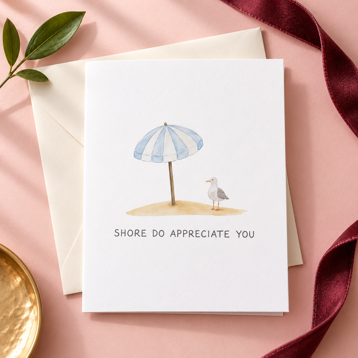 Shore Do Appreciate You Coastal Thank-You Card