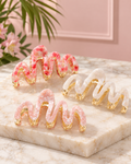 Willow Rosé Large Marbled Squiggle Hair Claw Clip – Assorted
