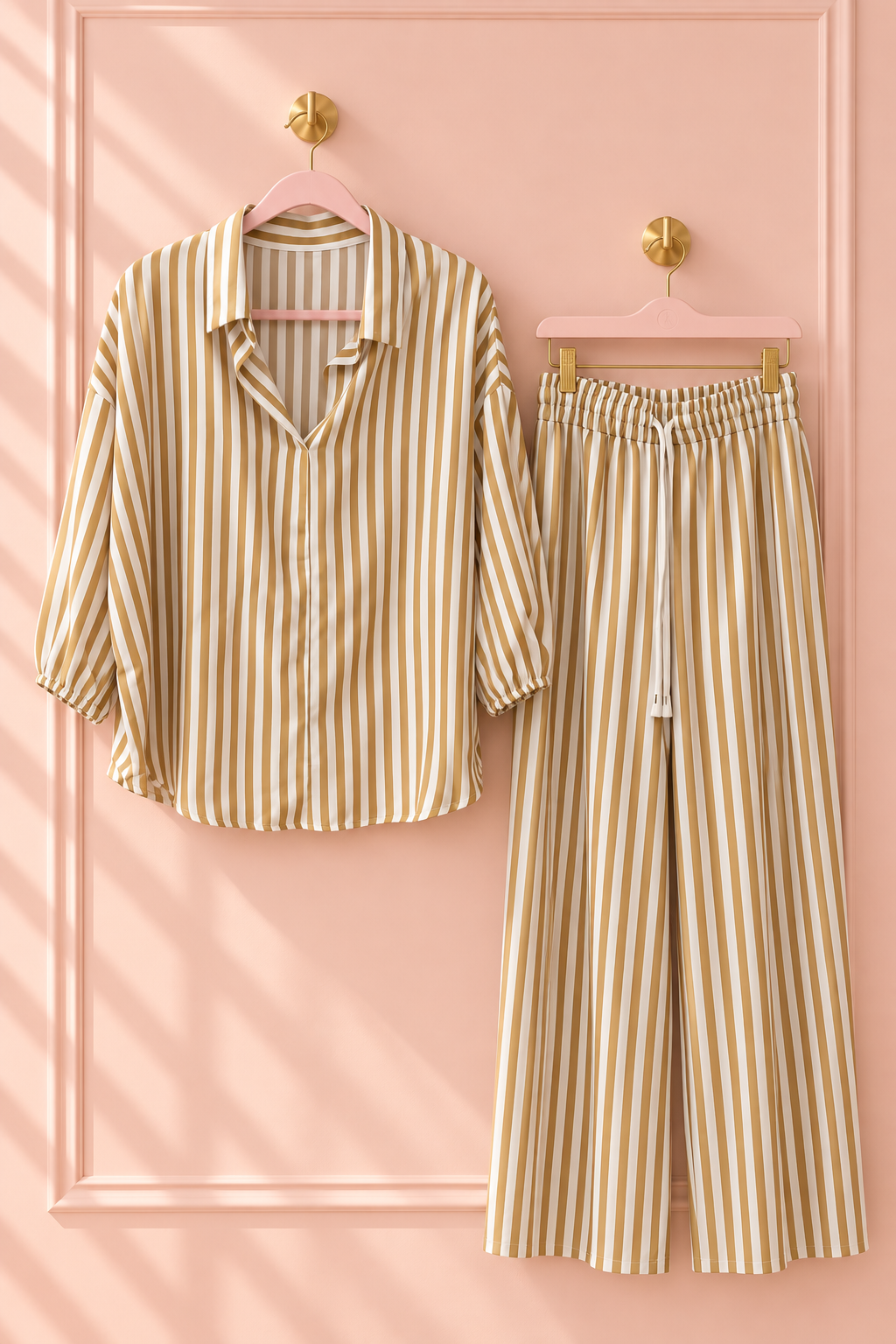 Out of Office Striped Two-Piece Set