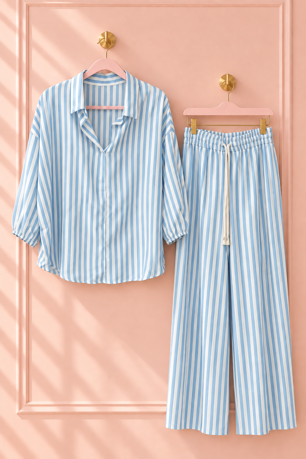 Out of Office Striped Two-Piece Set