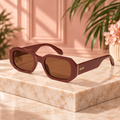 QUAY Hyped Up Sunglasses – Dahlia/Brown