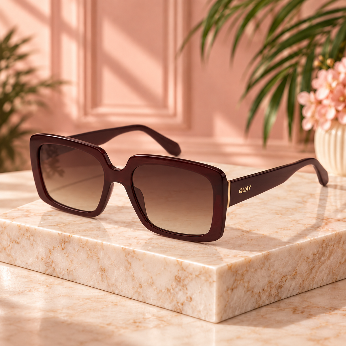 QUAY Total Vibe Sunglasses – Brown/Brown