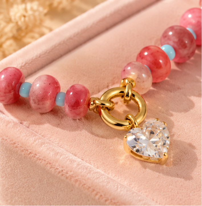 Blushing Tides 18K Gold Heart Necklace