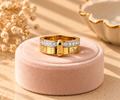 Golden Hour Two-Tone Crystal Ring