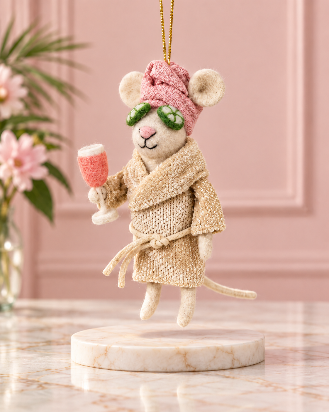 All I Want Is a Spa Day Mouse Ornament