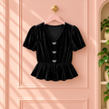 Put a Bow on It Black Knit Top