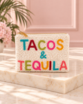 Tacos & Tequila Beaded Coin Purse