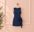 WONDERXFANS Tie-Waist Tennis Dress with Built-In Shorts