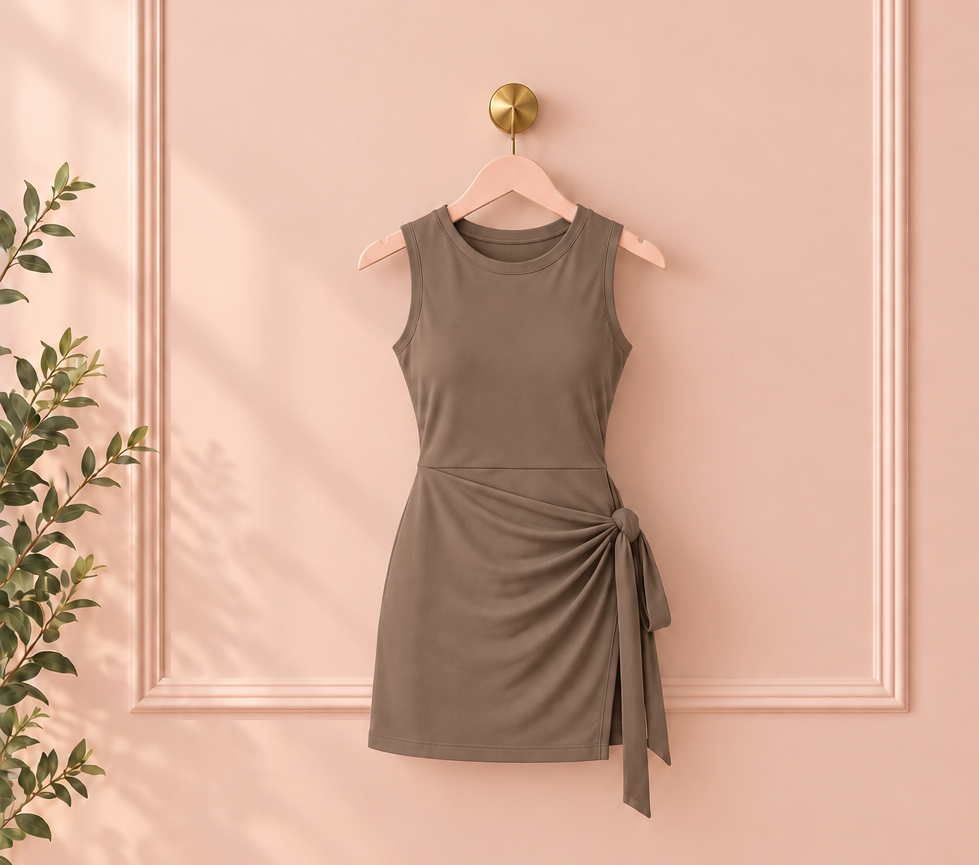 WONDERXFANS Tie-Waist Tennis Dress with Built-In Shorts