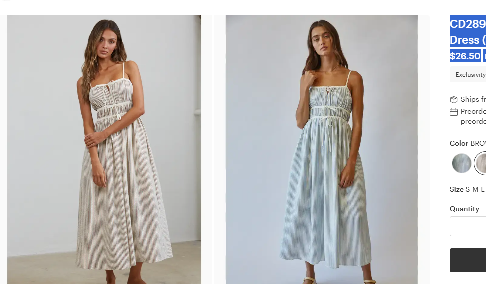 Coastal Cocoa Striped Midi Dress