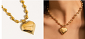 Love You More 18K Gold Heart Necklace