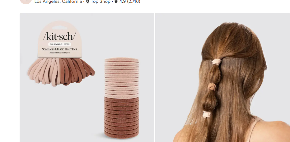 Nude/Tan Basics Seamless Hair Ties – 20 Pack