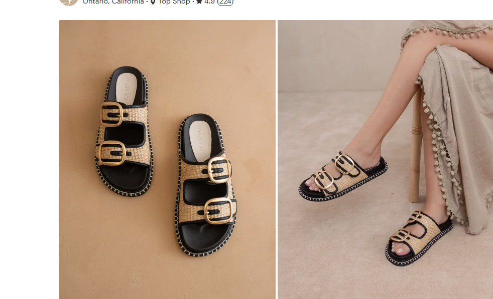 Boardwalk Babe Raffia Buckle Sandals