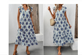 Coastal Blue Belle Ruffle Maxi Dress