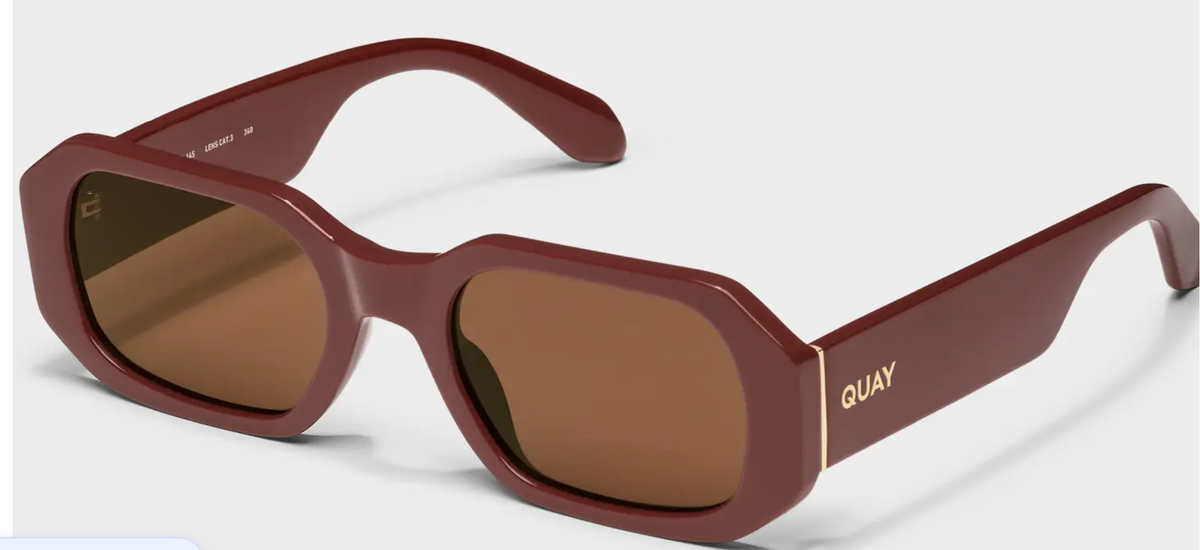 QUAY Hyped Up Sunglasses – Dahlia/Brown