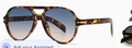 Round Aviator Sunglasses – Tortoise/Blue Gradient