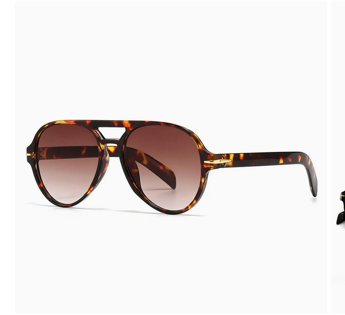 Round Aviator Sunglasses – Tortoise/Brown Gradient