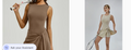 WONDERXFANS Brown Tie-Waist Tennis Dress with Built-In Shorts