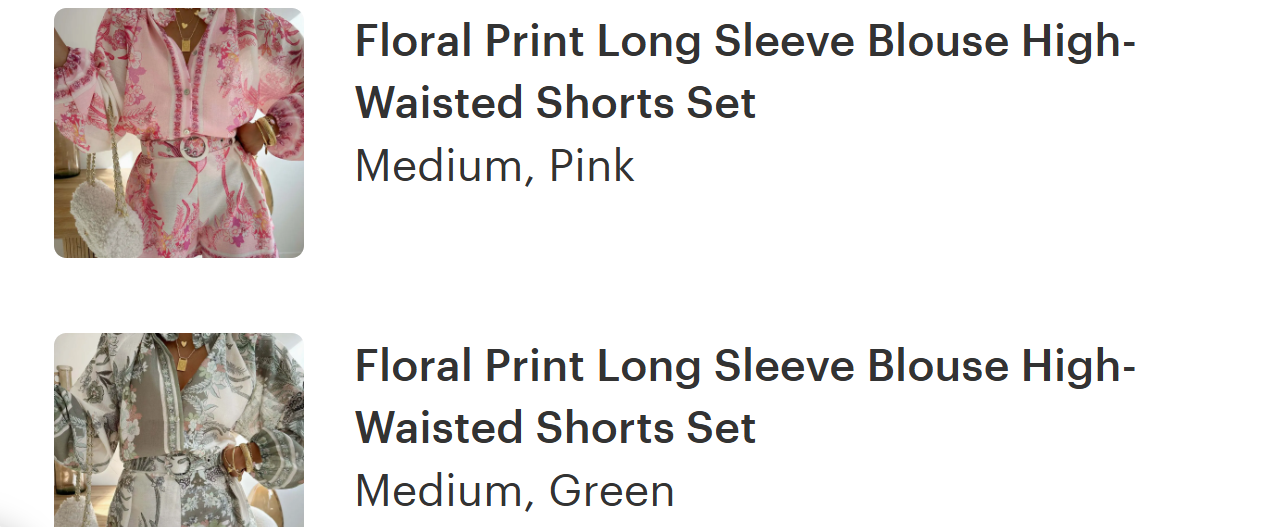 Floral Print Long-Sleeve Blouse & High-Waisted Shorts Set With Belt