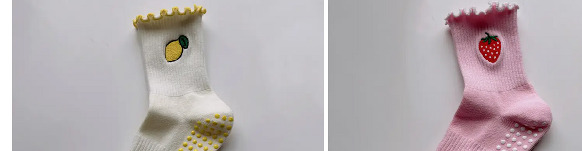 Lemon Ruffle Pilates Grip Socks
