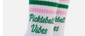 MKS America Pink Pickleball Vibes Striped Crew Socks